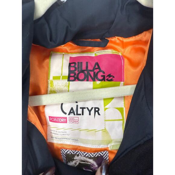 Billabong Jamie Anderson AltYr Snow Jacket Women’s M Black Faux Fur Hood Coat - Picture 4 of 12